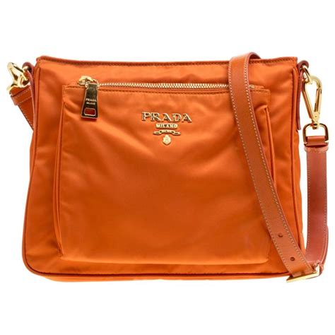 orange prada pouch|orange nylon prada bag.